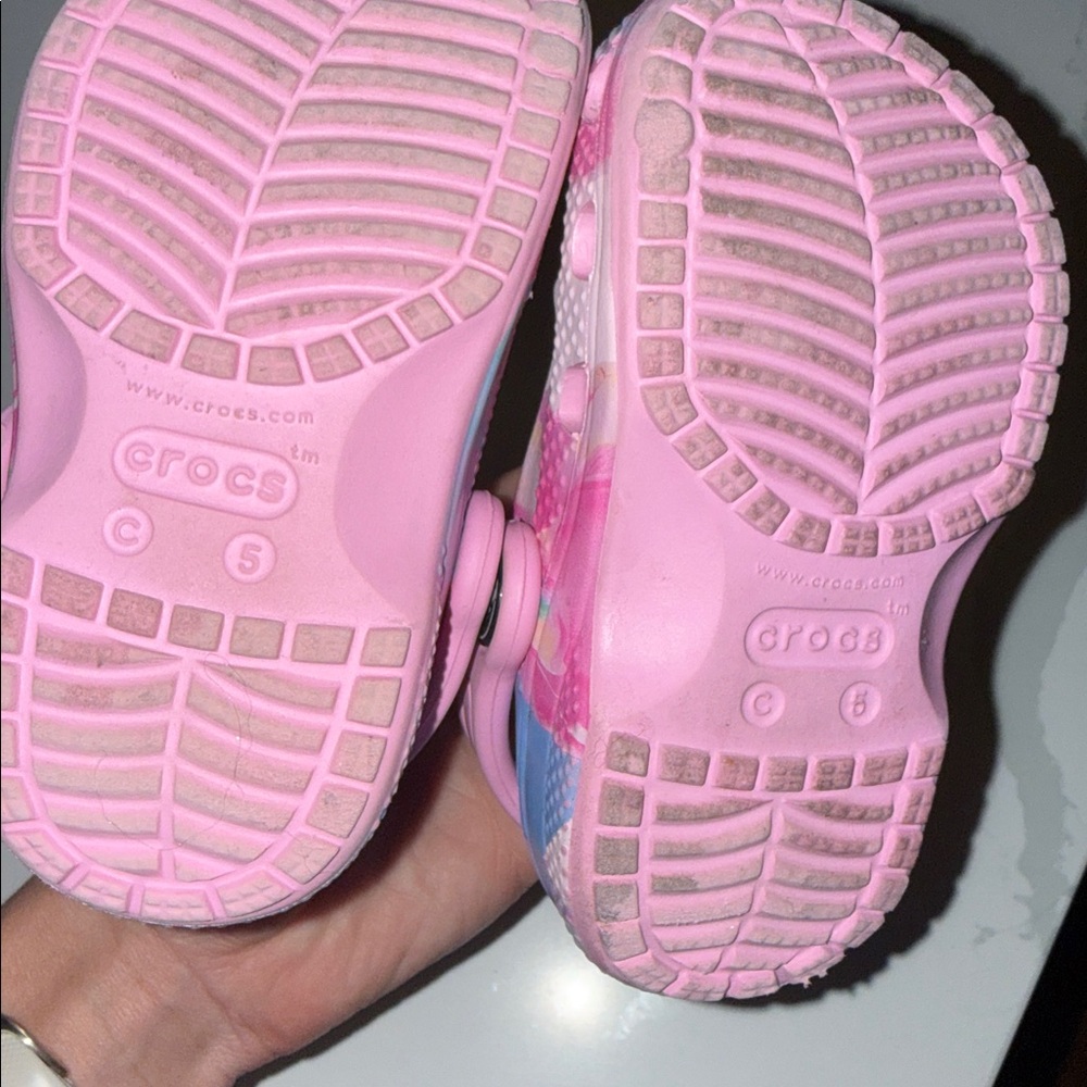CROCS Kids' Pink Multi Tie-Dye Classic Clog - Picture 5 of 5